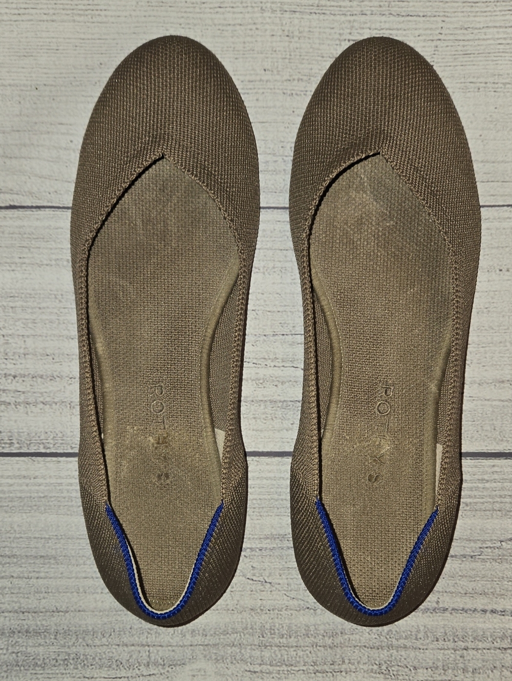 Rothy's The Flat Round Toe Knit Slip On Shoes Portobello Size 8.5